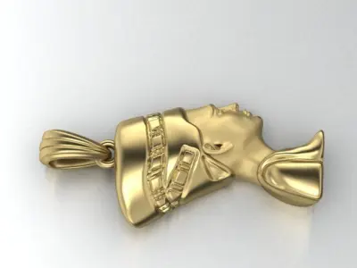 Nefertiti Pendant 3D print model