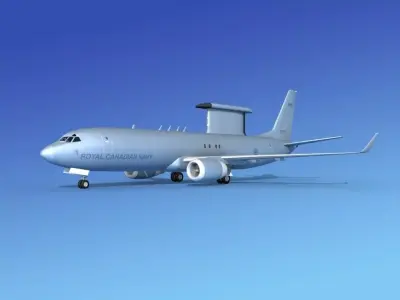 Boeing E-8 Posiedon AEWS Canada 3D model