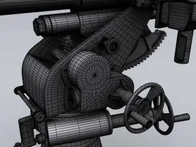 Soviet 45mm Gun 21K 3D model