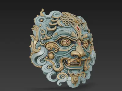 Mythical Beast Mask 3D model