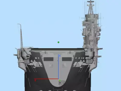 BRITISH AIRCRAFT CARRIER Low-poly 3D model