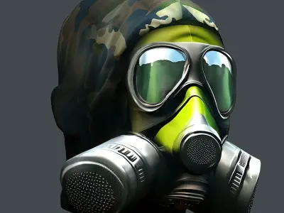 Helmet 3d model military combat Military Low-poly Low-poly 3D model get