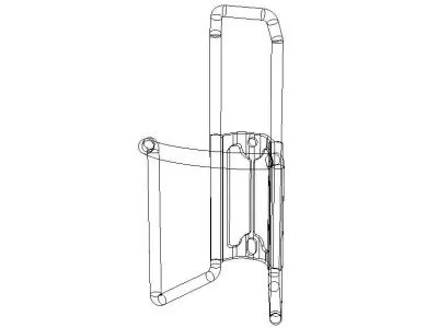 Aluminium Bicycle Water Bottle Cage 3D model