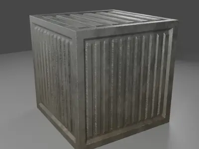 Steel box Free 3D model