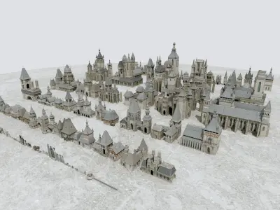 Parts Cluster-build-castle 3D model