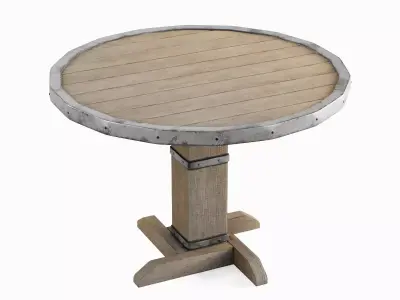Antique Medieval Table 01 Low-poly 3D model