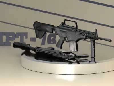 MPT-76 Turkish Weapon Piyade Tufegi  Low-poly 3D model