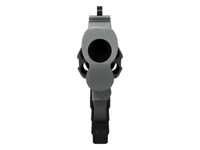 Revolver Hand Gun Low-poly 3D model