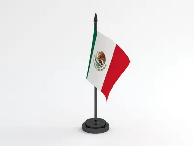 Table Flag Mexico 3D model
