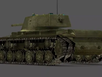KV-1 Soviet Tank 3D Model Low-poly 3D model