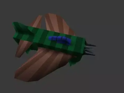Fantasy Fighter Low-poly 3D model