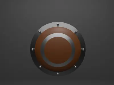 Sword and Shield Low Poly Low-poly 3D model