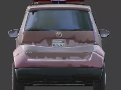 Aesthetic Medical Response Car 3D Model Low-poly 3D model