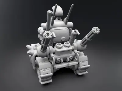 Slug Tank Scale model 3D print model