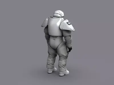 Night City Character Football Player 3D model
