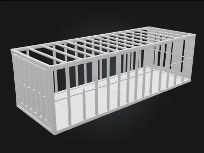 Animal Trap Cage  Tensioned Steel for Wild Captures 3D model