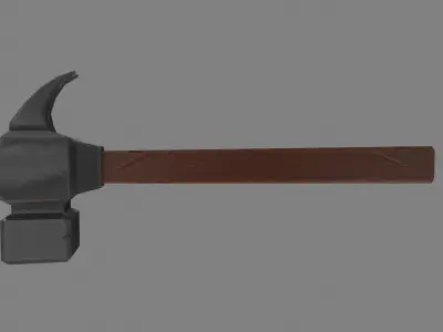 Stylized Hammer Free low-poly 3D model purchase