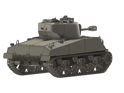 Sherman M4A1 3D print model