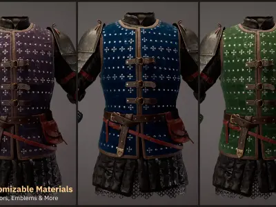 Knight 4 - Metahuman and Customization System Low-poly 3D model