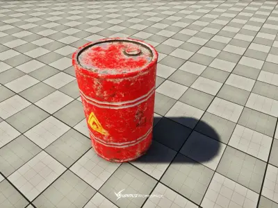 Box and Barrel Pack Low-poly 3D model