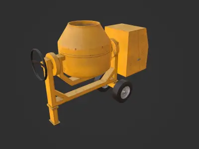 Concrete Mixer Low-poly 3D model