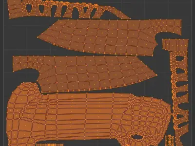 survival knife Low-poly 3D model