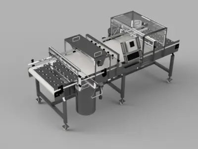 Industrial Conveyor Belt 3D model