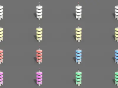 PBR Sci-Fi Building A31 Low-poly 3D model