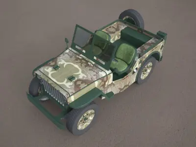 willys jeep 3d military model 3D model