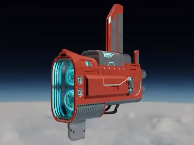 scifi space jet 3D model