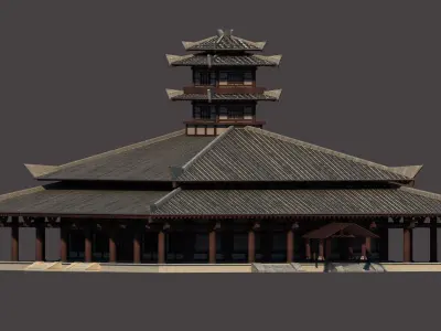 Ancient Chinese Architecture 3D model from CGTrader