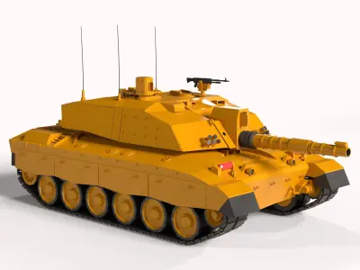 Challenger 2 Low-poly tank  3D model