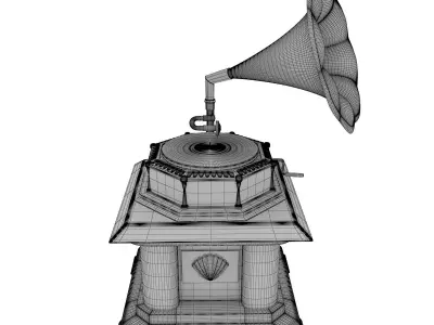 Gramophone Statue 3D model