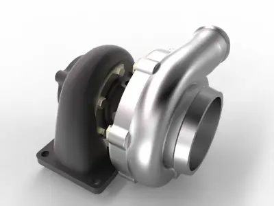 Turbine Garrett 3076 Free 3D model