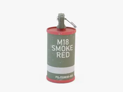 Smoke Grenade Low-poly 3D model 6