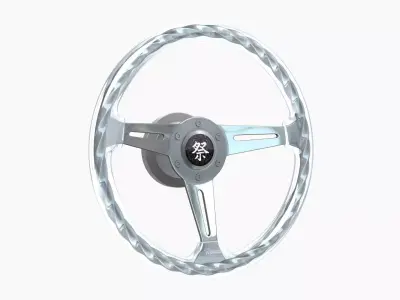 Hitman Twist Crystal steering wheel Low-poly 3D model