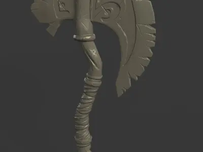 stylize axe  Low-poly 3D model