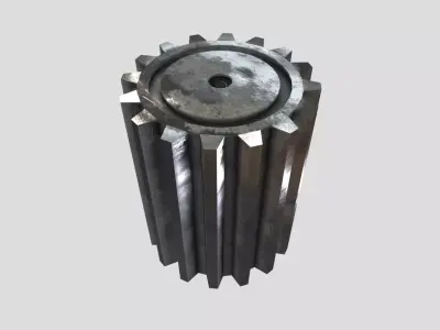 Low Poly Compound Gear  Low-poly 3D model