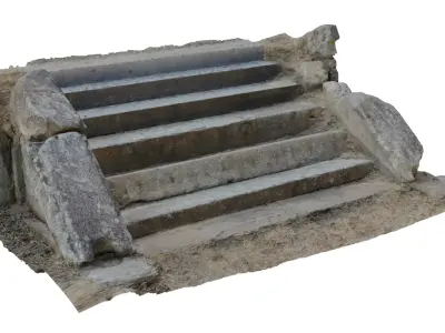 stone steps 3D model