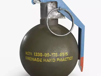Hand Grenade v2 Low-poly 3D model