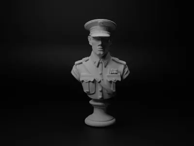 WW1 British Soldier Bust Chess 3D print model purchase