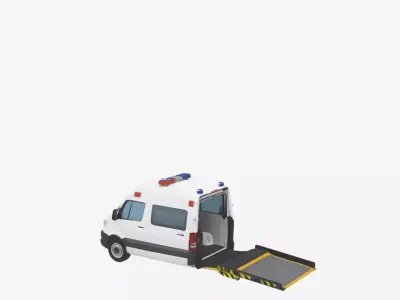 3D Model of Wheelchair Accessible Medical Van Lift Platform 3D model
