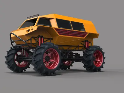 Fat mud truck 3D model