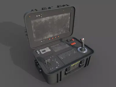 Ground Control Station Low-poly 3D model