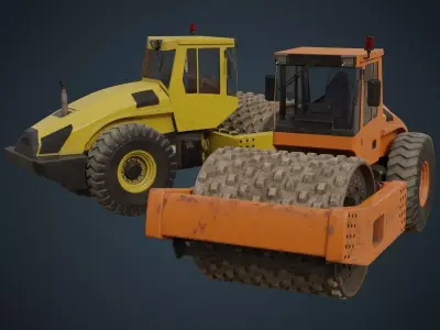Compactor 2B Low-poly 3D model