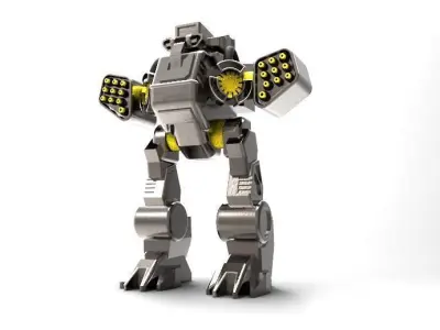 Mech 6 toy robot with two arms Free 3D print model
