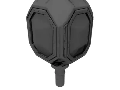 Futuristic Industrial Street Light Lamp 3D model