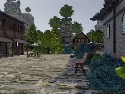 Mountain Village Retreat 3D model