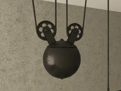 Industrial Lamp  Low-poly 3D model