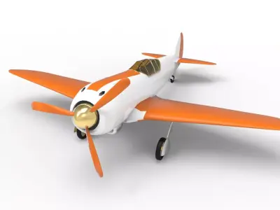 The Lavochkin La-5  Low-poly 3D model